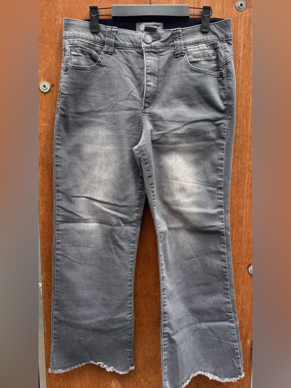 Democracy Womens Gray Washed Relaxed Jeans